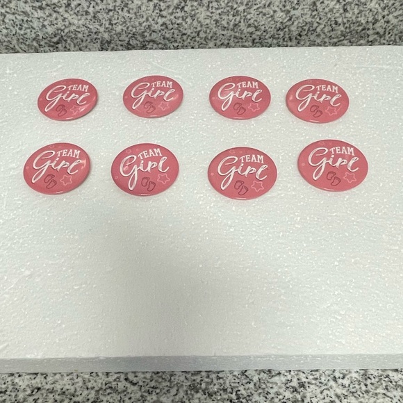 EUC 30 Gender Reveal Party Buttons 19: Team Boy & 11: Team Girl Baby Shower - Picture 4 of 8